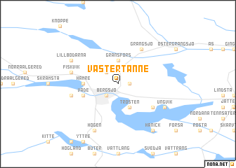 map of Västertanne