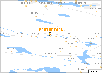 map of Västertjäl