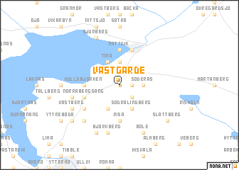 map of Västgärde