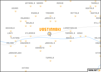 map of Västinmäki