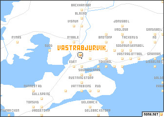 map of Västra Bjurvik