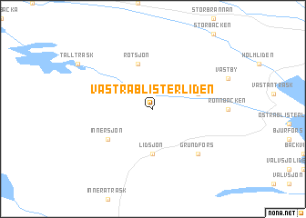 map of Västra Blisterliden