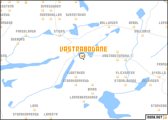 map of Västra Bodane