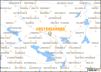 map of Västra Emmabo