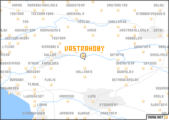 map of Västra Hoby