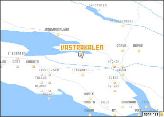 map of Västra Kälen