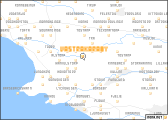 map of Västra Karaby