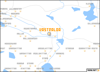 map of Västra Löa