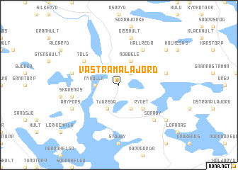 map of Västra Målajord