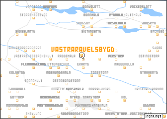 map of Västra Ravelsbygd