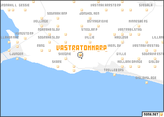 map of Västra Tommarp