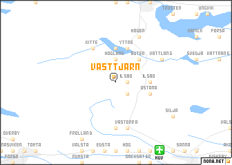 map of Västtjärn