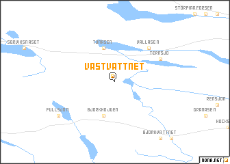 map of Västvattnet