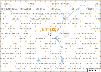 map of Vatěkov
