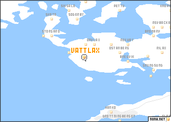 map of Vättlax