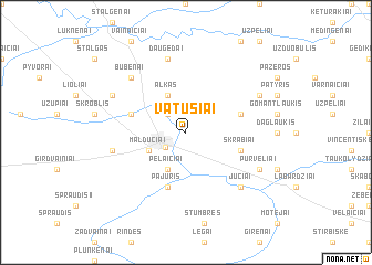 map of Vatušiai