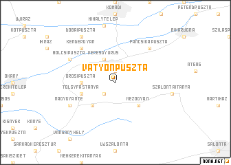 map of Vátyonpuszta