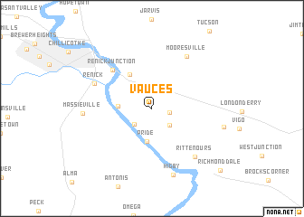 map of Vauces