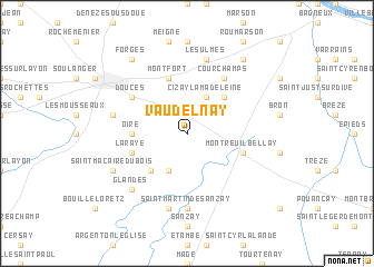 map of Vaudelnay