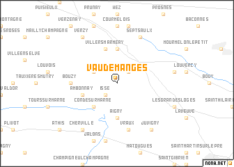 map of Vaudemanges