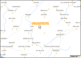 map of Vauderens