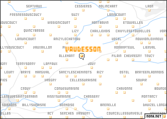 map of Vaudesson