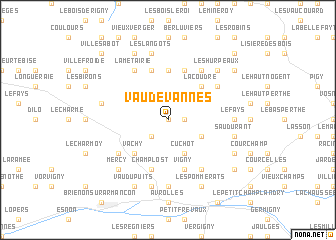 map of Vaudevannes