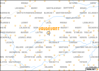 map of Vaudevant