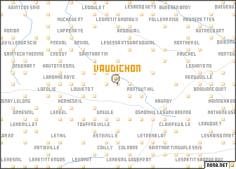 map of Vaudichon
