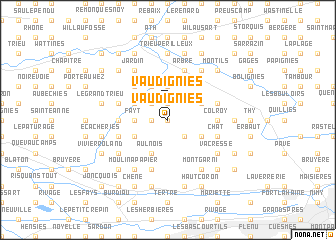 map of Vaudignies