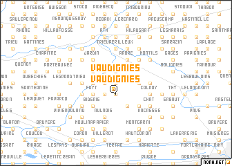 map of Vaudignies