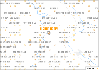 map of Vaudigny