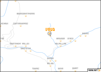 map of Vaud