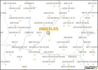 map of Vaugelas