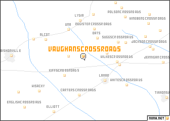 map of Vaughans Crossroads