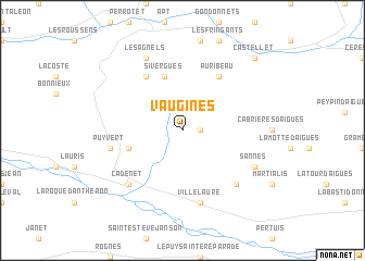 map of Vaugines