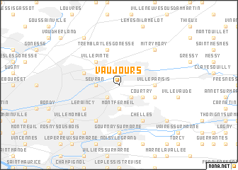 map of Vaujours
