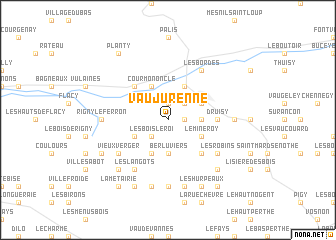 map of Vaujurenne