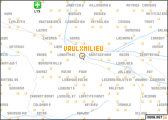 map of Vaulx-Milieu