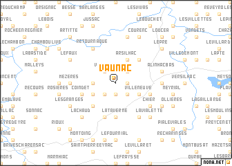 map of Vaunac