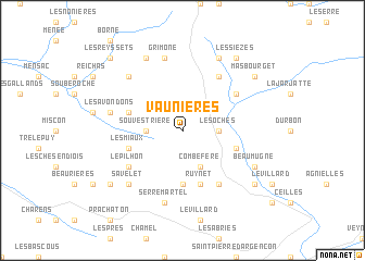 map of Vaunières