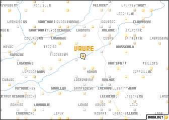 map of Vaure