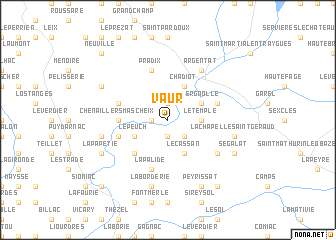 map of Vaur