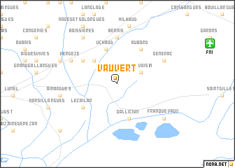 map of Vauvert