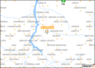 map of Vauvre