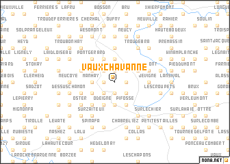 map of Vaux-Chavanne