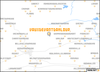 map of Vaux-devant-Damloup
