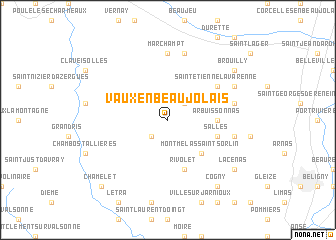 map of Vaux-en-Beaujolais