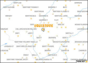 map of Vaux-en-Pré