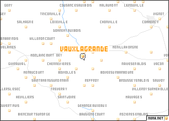 map of Vaux-la-Grande